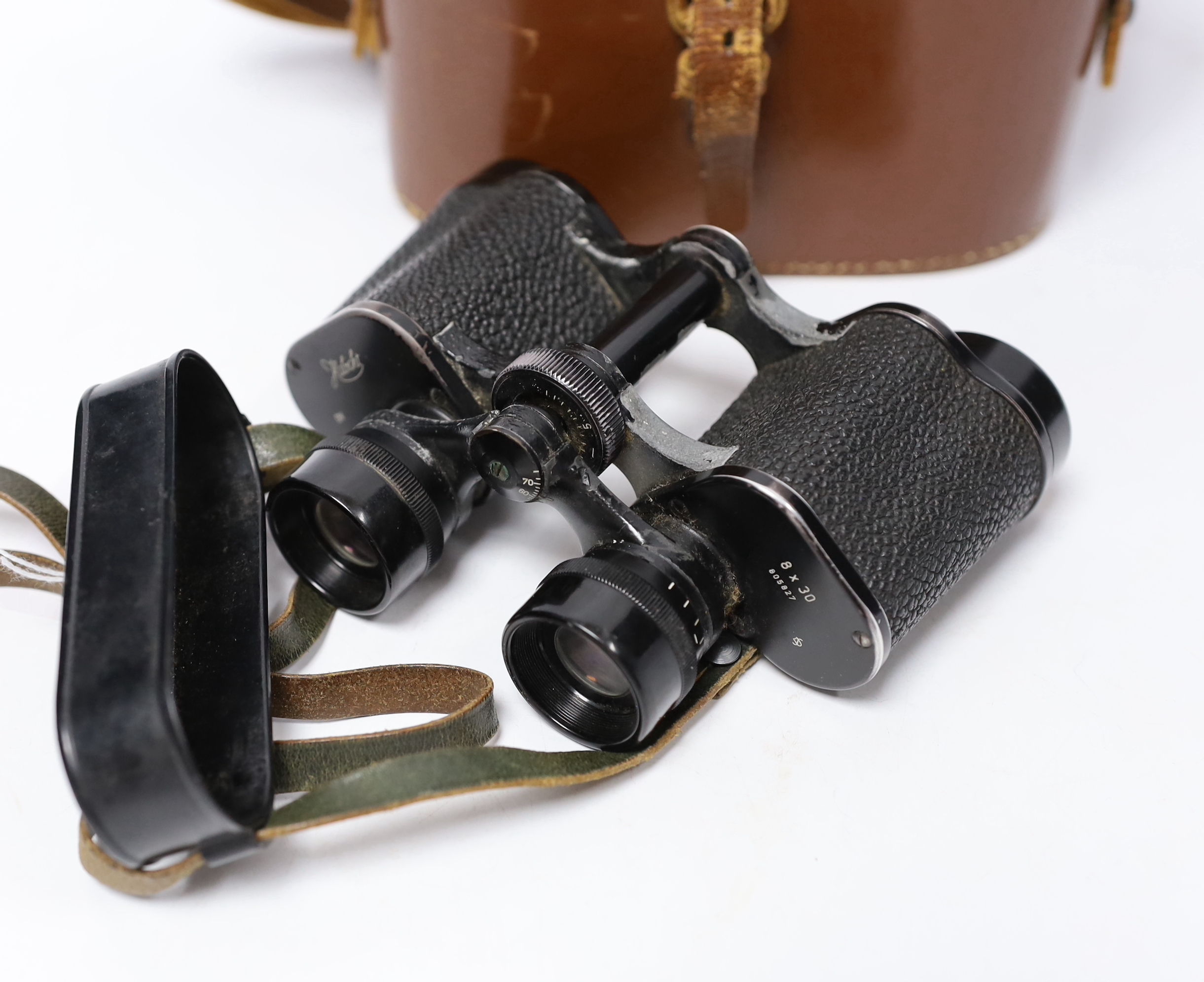 A pair of Swarovski Optik Habricht 8 x 30 binoculars, serial no. 805827, cased